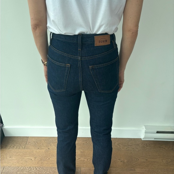 Sézane brut sexy jeans blue Indigo old version 100% cotton size 25 TALL - Picture 3 of 6